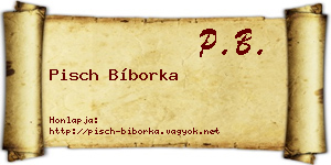 Pisch Bíborka névjegykártya
